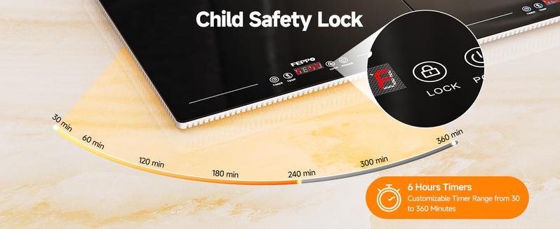 FEPPO 2026 Electric Warming Tray (Extra Long 47”x15”) with Independent Temp & Timer Control, Food Warmers for Parties Buffet with 10 Temp Settings and Timer for Parties Buffet, Gatherings