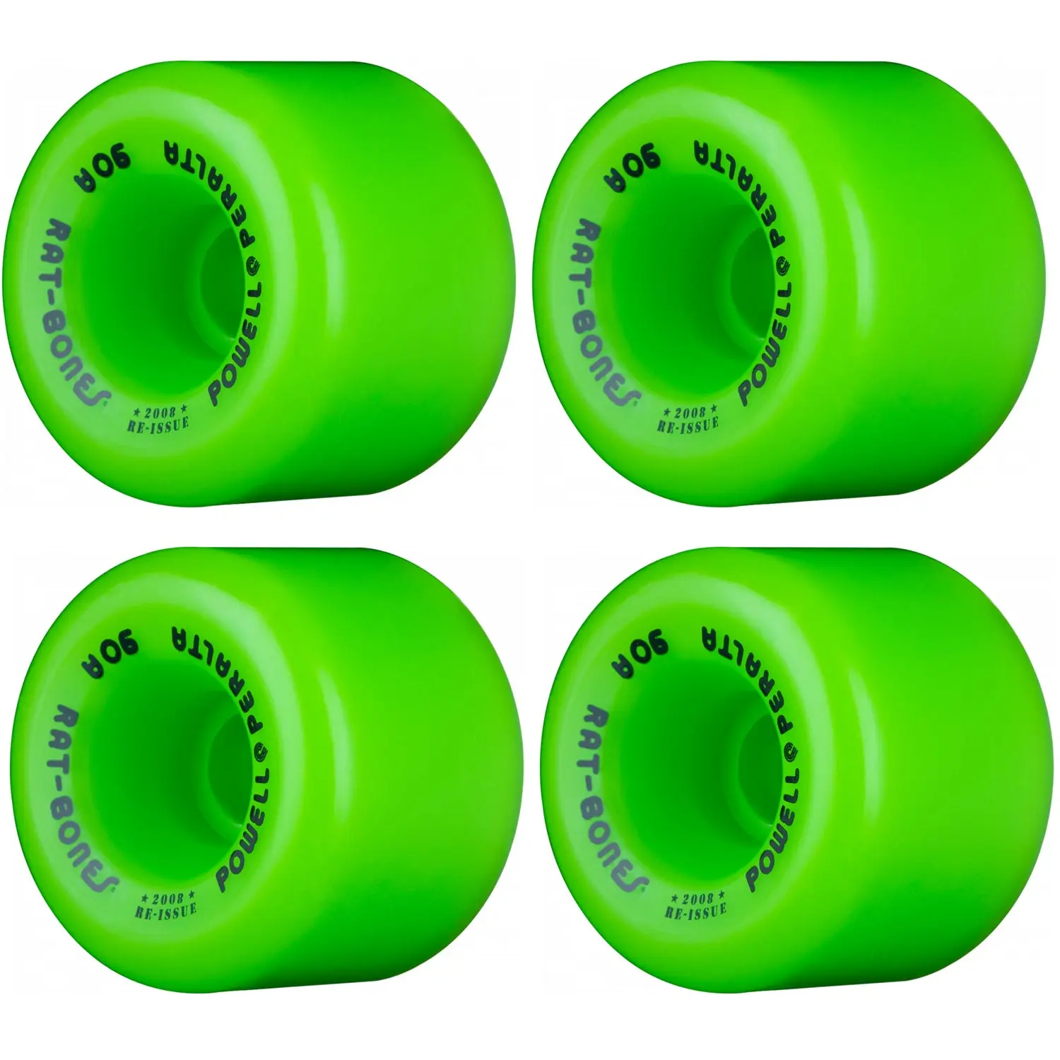 Powell Peralta Rat Bones Skateboard Wheels Old School Re-Issue Green 60mm 90A