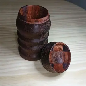 purple heart and padauk wood jar