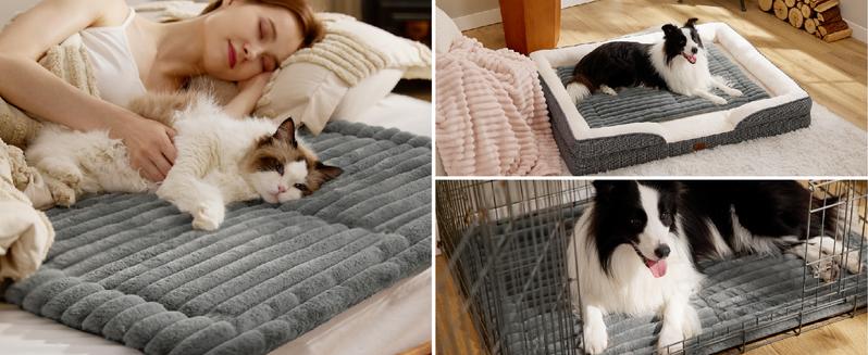 Bedsure Self Warming Pet Bed-Small Self Heating pet Crate Pad, No Electricity, Thermal Extra Warm Mat Indoor & Outdoor, Non-Slip & Washable Noiseless Animal, TikTokShopBlackFriday Choice, Foot Warmer, Warming Pad, Desk Foot Warmer