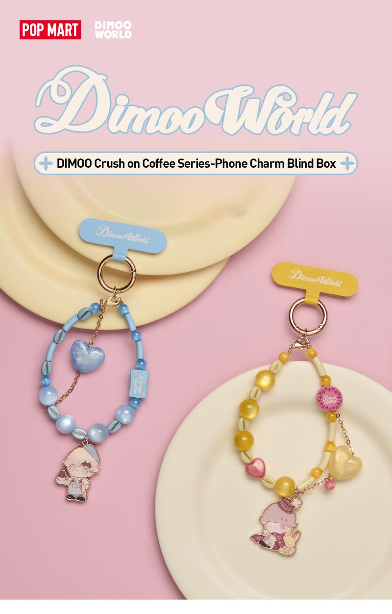 POP MART DIMOO Crush on Coffee Series-Phone Charm Blind Box