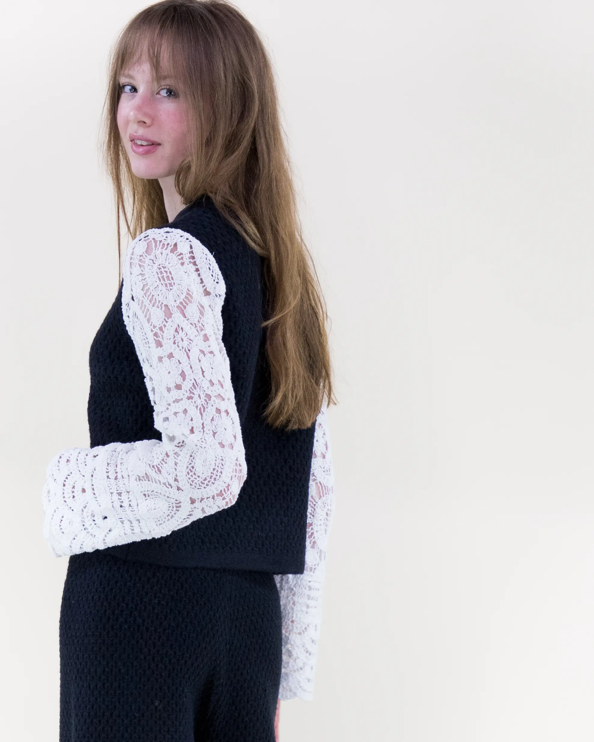 Women's Honeycomb Stitch Long Sleeve Boxy Cardigan, Minimalist Basic Knitwear Tops