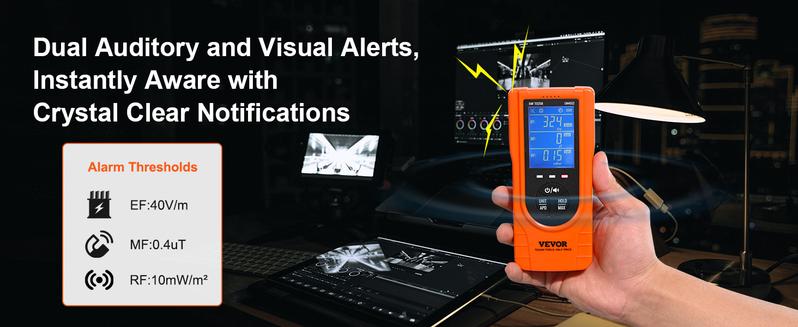 VEVOR 3-in-1 EMF Meter, TikTokShopBlackFriday, Handheld Rechargeable Electromagnetic Field Radiation Detector, Digital LCD EMF Tester for EF MF RF Home Inspections Outdoor Ghost Hunting Paranormal Equipment VEVOR 3-in-1 EMF Meter, TikTokShopBlackFriday, Handheld Rechargeable Electromagnetic Field Radiation Detector, Digital LCD EMF Tester for EF MF RF Home Inspections Outdoor Ghost Hunting Paranormal Equipment