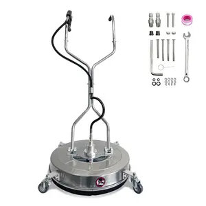 20" Pressure Washer Surface Cleaner with 4 Wheels, Stainless Steel Housing Dual Handle Surface Cleaner 4600 PSI Max, for Concrete, Patios, Sidewalks