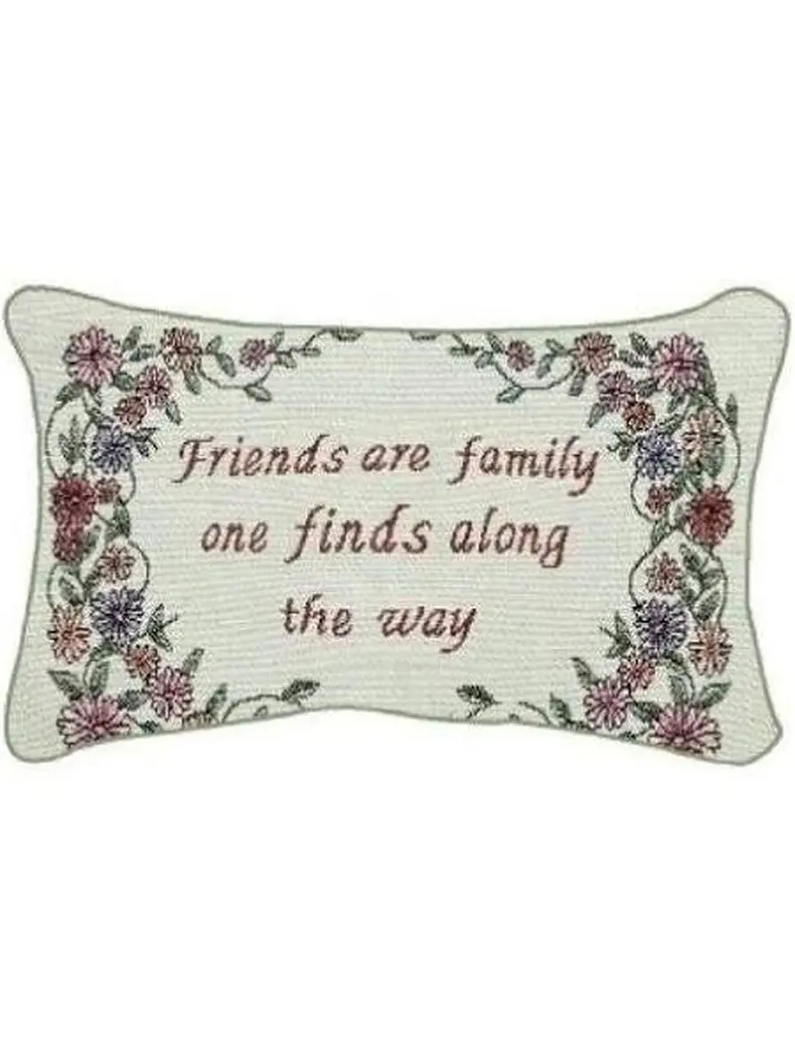 Manual Woodworkers & Weavers TWFARF 12.5 x 8.5 in. Friends are Family Decorative Throw Pillow