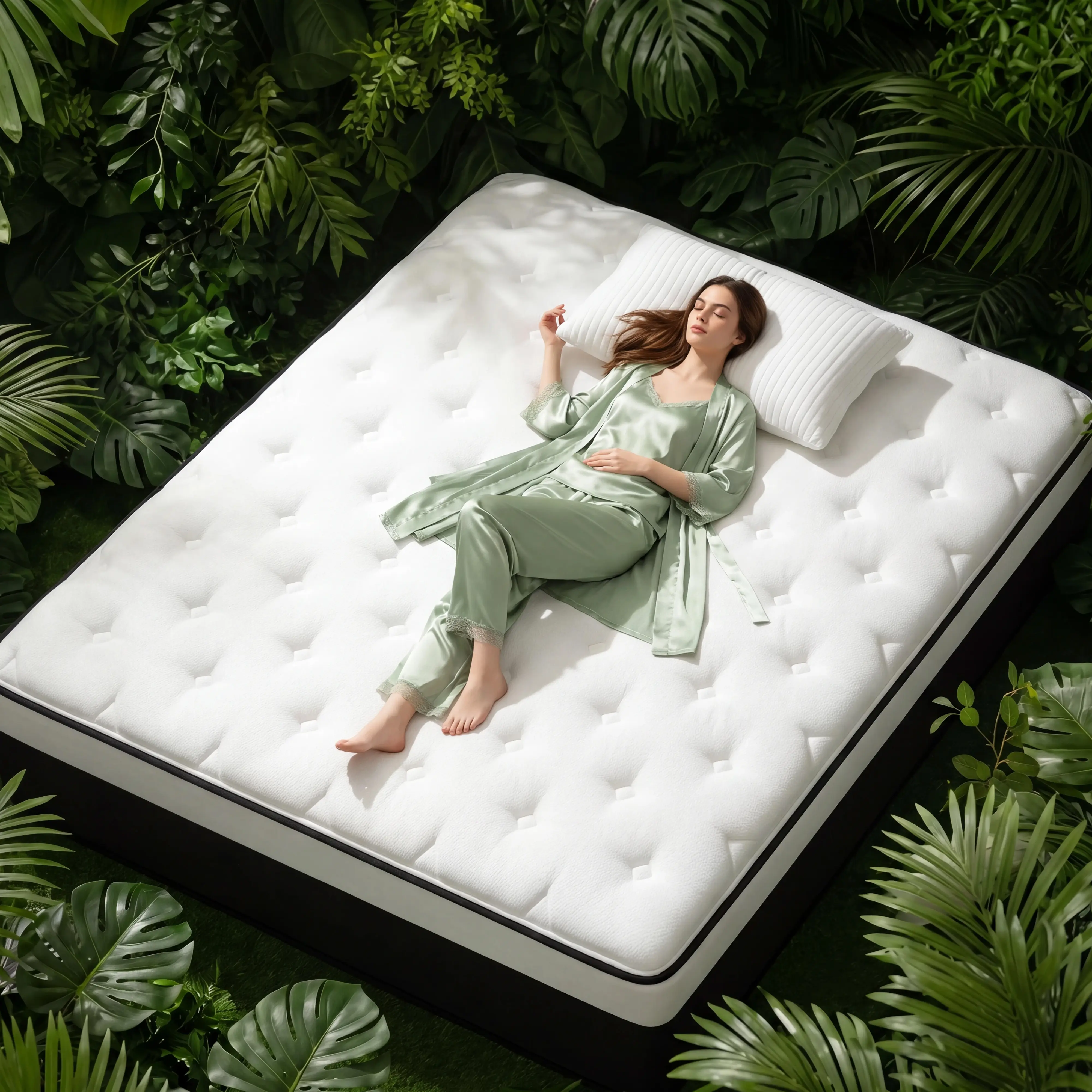 12/14-Inch Spring Mattress Medium firmness, Twin/Full/queen/King mattress ergonomic design, Medium Firm, Pocket Coils & Memory Foam, Ergonomic Support, Durable Comfort, Multiple Sizes, Compressed Bed in a Box
