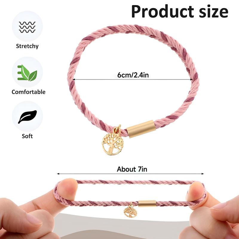 Hair Ties Bracelet for Women(10PCS) 5 Styles Soft Braided Boho Hair Bands Elastic No Damage Hair Ties for Girls thick Thin Long Curly Hair Accessories