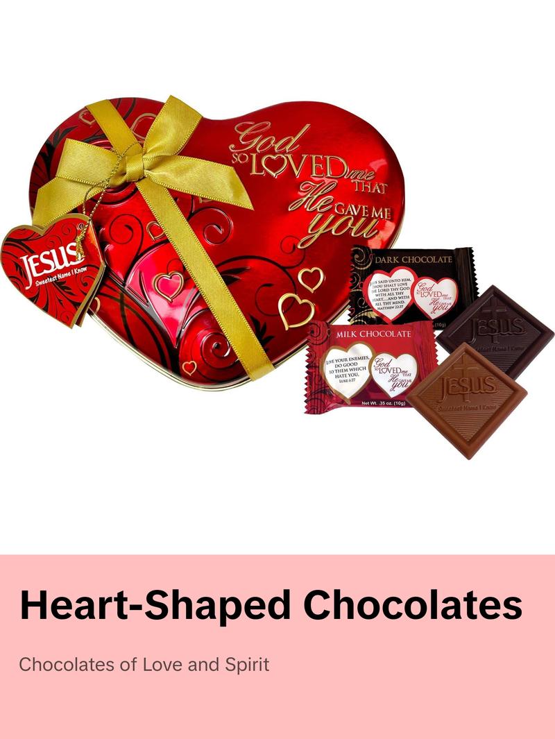 God So Loved Me, That He Gave Me You Milk & Dark Chocolate Small Red Heart Tin, 10 Pieces God So Loved Me, That He Gave Me You Milk & Dark Chocolate Small Red Heart Tin, 10 Pieces