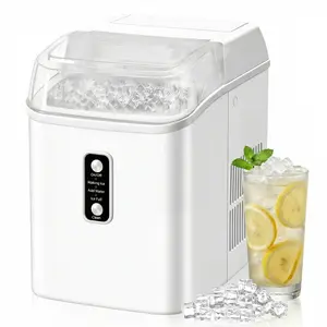 Nugget Ice Maker Countertop, 26 lbs/24H , Self-Cleaning Ice Maker , Includes Ice Scoop & 2.65 lbs Removable Basket