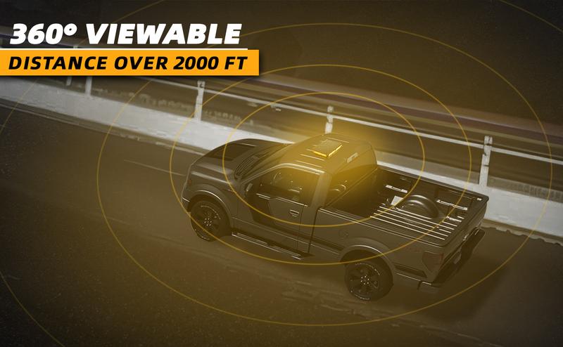 DIBMS 12 Inch Roof Top Beacon Emergency Strobe Lights w/Magnetic Base, Mini LED Warning Traffic Hazard Caution Light Bar for Construction Work Trucks Towing Vehicles Snow Plow Amber/White Emergency Rooftop Strobe Lights Bar