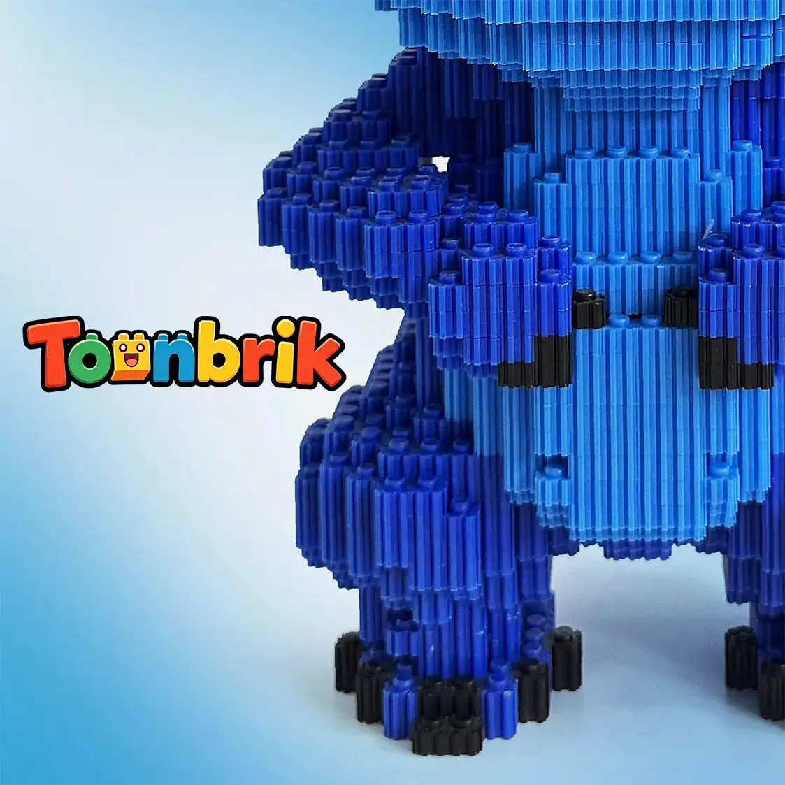 Toonbrik Animation Series Blue Alien (2,590 PCS) Micro 3D Building Block Model