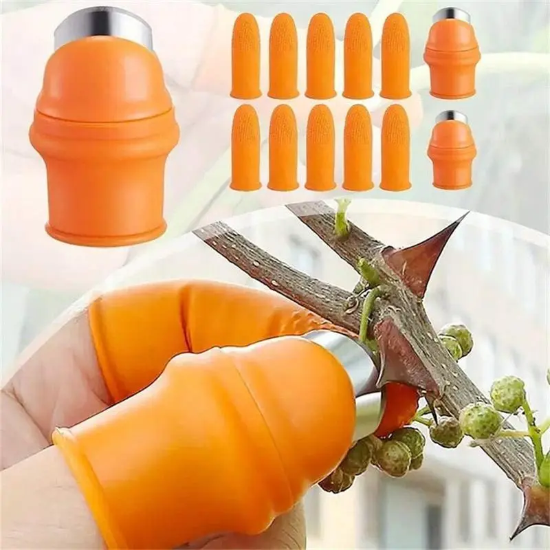 Silicone Thumb Cutter Set - Compact Multi-Use Metal Pruners, Tree Pruning Tool with Cutting Function for Farm Vegetable & Fruit Precise Picking, Ideal Mother's Day Gift