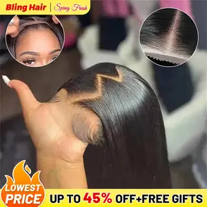 Bling Hair Wear and Go Glueless Human Hair Wigs Pre-cut Lace 7x5 Body Wave/Straight/Deep Wave Human Hair Wigs For Women Ready To Wear TikTokShopBlackFriday