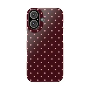 Collection Polka Dots |     Brown, Black, and Burgundy Polka Dot Phone Case For iphone 17 pro case 16 max plus air 15 14 13 & For Samsung Galaxy S25 S24 Ultra Galaxy A15 A16 5G – check our available sizes Compatible with Samsung Galaxy S25