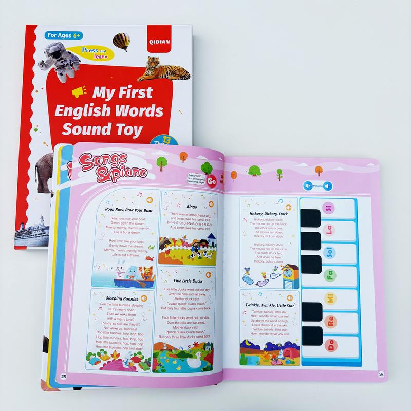 1–9Y Sound Book Combo Set – 13 & 21 Themes, 770+ Words, 6 Songs & Piano – Educational Talking Books & Early Learning Toys for Kids + Free 1 Busy Book (12PCS) Gift for toddlers Bilingual Booklet