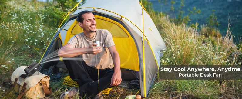 Portable Fan, USB Rechargeable Waist Fan with Clip & Power Bank, Personal Cooling Fan for Outdoor Travel Camping, Back to School Fathersdaygift