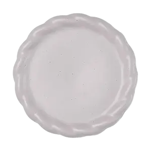 NEOFLAM Korean Better Finger Ceramic Swirl Plate - Purple 19cm, Ideal for Toast, Eggs, Breakfast, Snacks