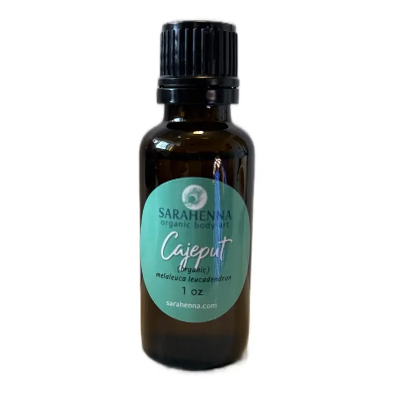 Cajeput Essential Oil 1 oz Organic Steam Distilled for Henna Recipe, Originates from Australia, Therapeutic Aromatherapy
