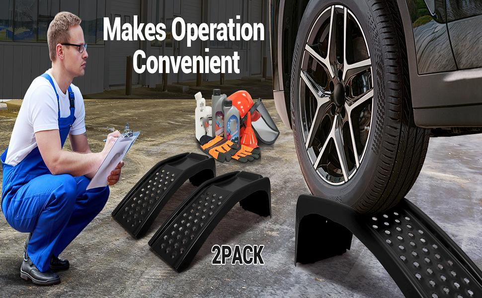 【GARVEE】Heavy Duty Car Ramps Set 8000lbs Auto Ramp Solid Steel Ramps , Pack of 2 , Max Lift Height 8 inches (Black, 36"L x 13"W x 9"H) 【GARVEE】Heavy Duty Car Ramps Set 8000lbs Auto Ramp Solid Steel Ramps , Pack of 2 , Max Lift Height 8 inches (Black, 36"L x 13"W x 9"H)