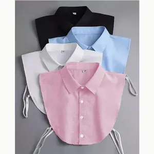4 Pcs Fake Collar Detachable False Dicky Collar Half Shirts Round for Women Outfits Halloween Costume tiktokshopspringglowup