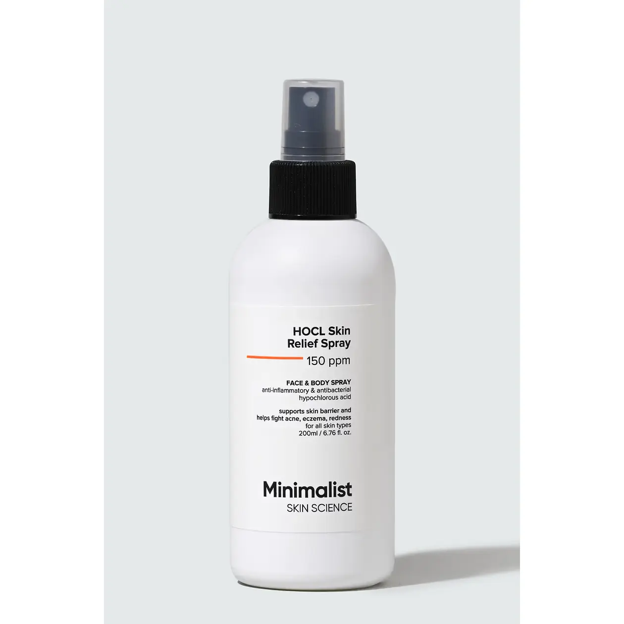 Minimalist Hypochlorous Acid (HOCl) Skin Purifying Spray | Toner to Support Skin Barrier & fight Redness, Acne & Eczema  | Eczema Safe & pH Balanced | 220ml