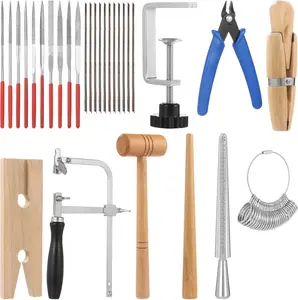 Professional Jewelry Making Tool Kit  11Pcs Metal Craft Repair Tools with Ring Mandrel & File Set