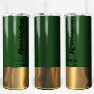 Remington Green Tumbler With Lid And Straw, 20oz Skinny Stainless Steel Water Bottle, Insulated Straight Cup, Summer_Winter Drinkware, Outdoor Travel Accessories _ High Quality - TikTok Shop