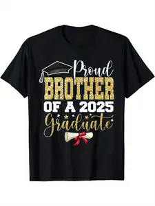 Summer t Shirts Proud Brother of A 2025 Graduate Senior 2025 Graduation T-Shirt