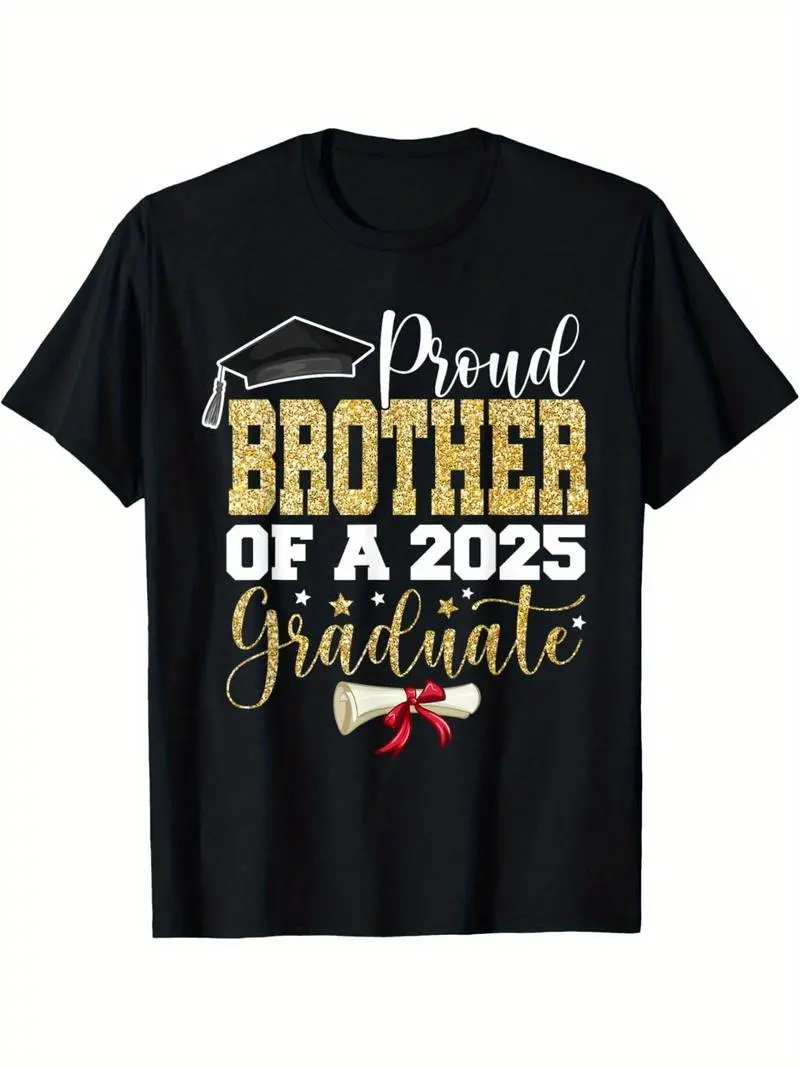 Summer t Shirts Proud Brother of A 2025 Graduate Senior 2025 Graduation T-Shirt