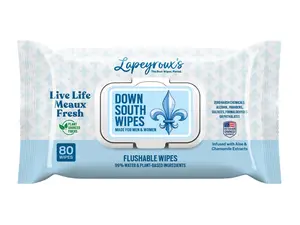 Lapeyroux's Down South Wipes (Flushable), 80-Ct Wipes