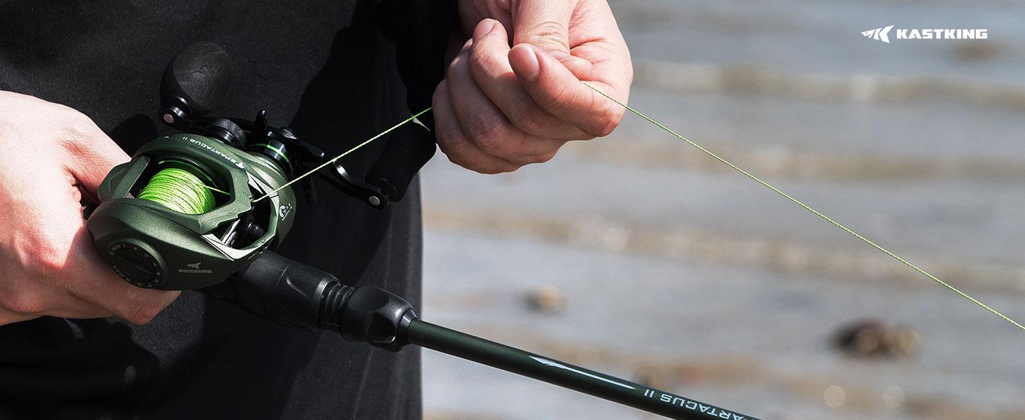 KastKing Spartacus II Baitcasting Fishing Reel, 6oz Ultralight Baitcaster Reel, Super Smooth with 17.6 LB Carbon Fiber Drag, 7.2:1 Gear Ratio, 39mm Palm Perfect Lower Profile Design