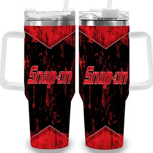 1pc 40oz Grunge Style Snap-On Tumbler with Lid, Insulated Travel Mug, Gift for Women Men, Ideal for Halloween, Independence Day, Memorial Birthday Gift, Coffee Cup, weird stuff