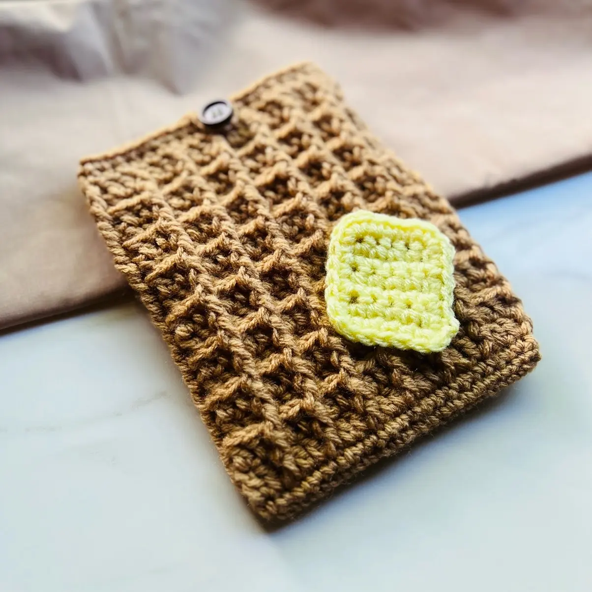 Crochet waffle kindle/e-reader sleeve Tablet Device