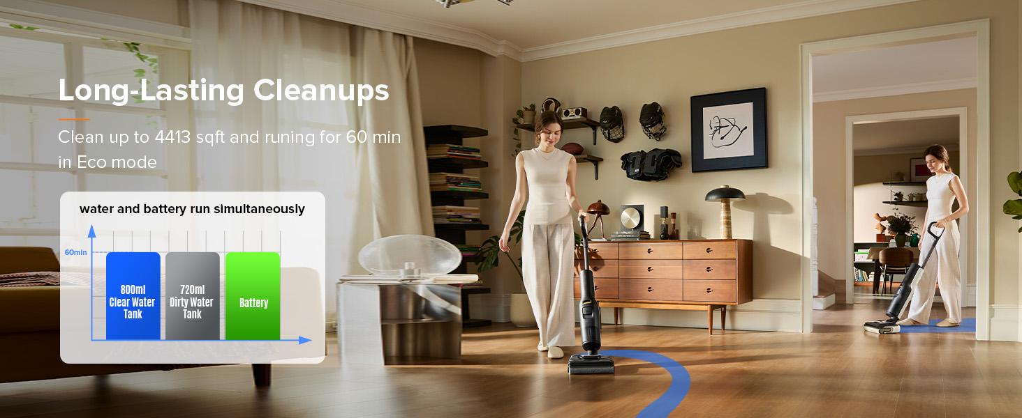 Roborock F25 LT Wet Dry Vacuum Cleaner and Mop (F25 Series), 194°F High temperature Self Cleaning & Hot Air Flash Drying,  20000Pa Cordless Vacuum Mop Combo, 180° Lie-Flat Hard  Floor Cleaner, Edge to Edge Cleaning #TikTokShopSpringGlowUp #NewDropsForYou