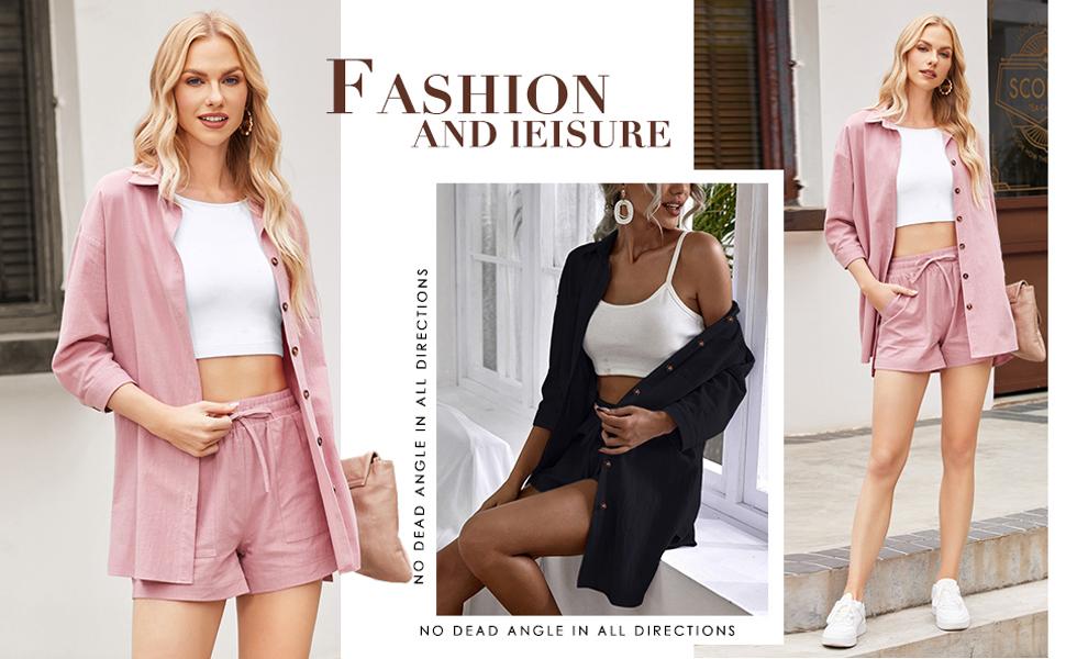 Highland.fashion Selection Live Zeagoo Women’s 2 Piece Lounge Tracksuit Outfit Sets 2025 New Linen High Low Shirt and Drawstring Casual Shorts New Summer Clothes Chic Highland.fashion Selection Live Zeagoo Women’s 2 Piece Lounge Tracksuit Outfit Sets 2025 New Linen High Low Shirt and Drawstring Casual Shorts New Summer Clothes Chic