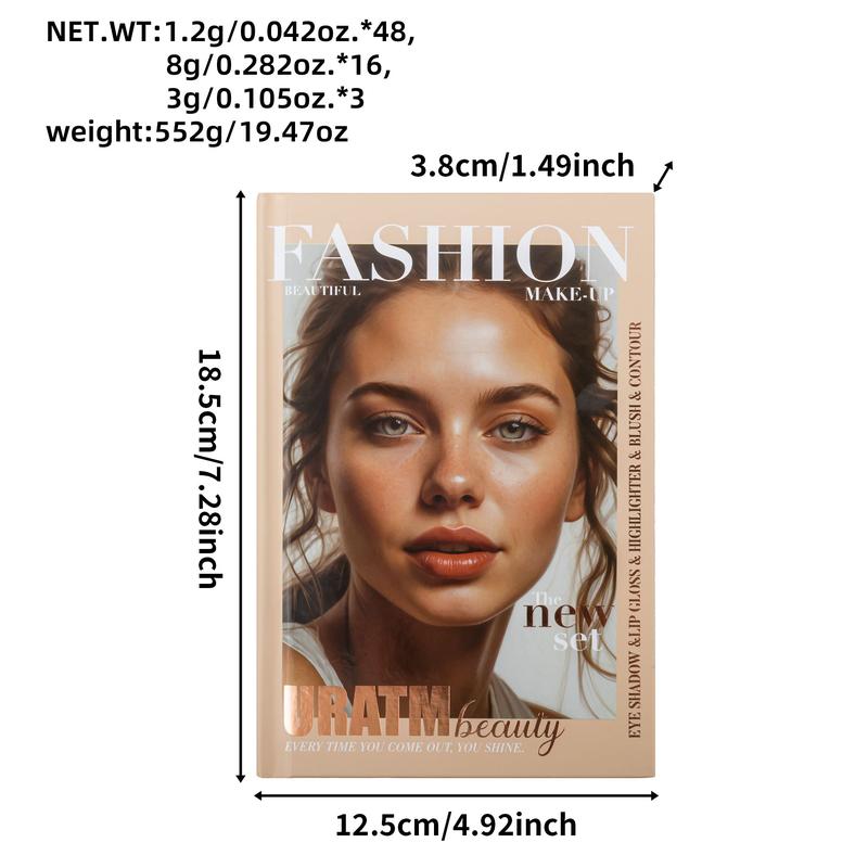 5/4-Layer Makeup Book Palette – 67 Color | Eyeshadow, Blush, Lipstick, Contour & Highlighter | Long-Lasting, Waterproof, Travel-Ready & Cruelty-Free Glam Set Lightweight