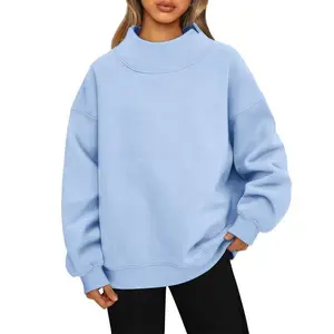 Women's Oversized Turtleneck Sweatshirt Long Sleeve Pullover Casual Tops Hoodie Womenswear winter