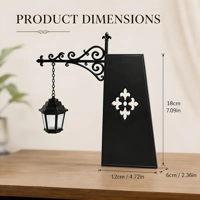 Library Lantern-Decorative Bookshelf Lighting, Miniature Hanging Shelf Lamp, Warm LED Nightlight, Reading Nook Literary Decor,Halloween decorations