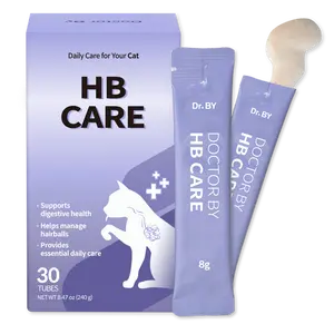 Doctor By HB Care Cat Hairball Supplement-Hairball Treatment for Cats Furball Control Relief Remedy & Digestive Support with Omega-3, Chitosan lickable Formula Individuallly Packaged