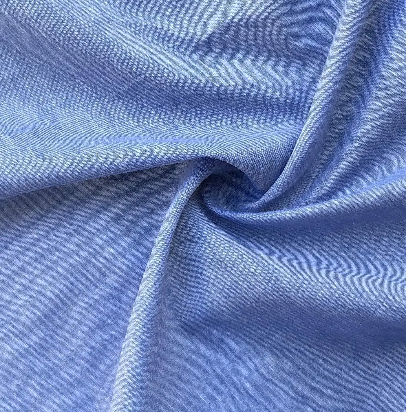 100% Pima Cotton Baby Blue Light Woven Fabric by The Yard, 58" Width, 3 oz Chambray Voile for Sewing & Soft Furnishings