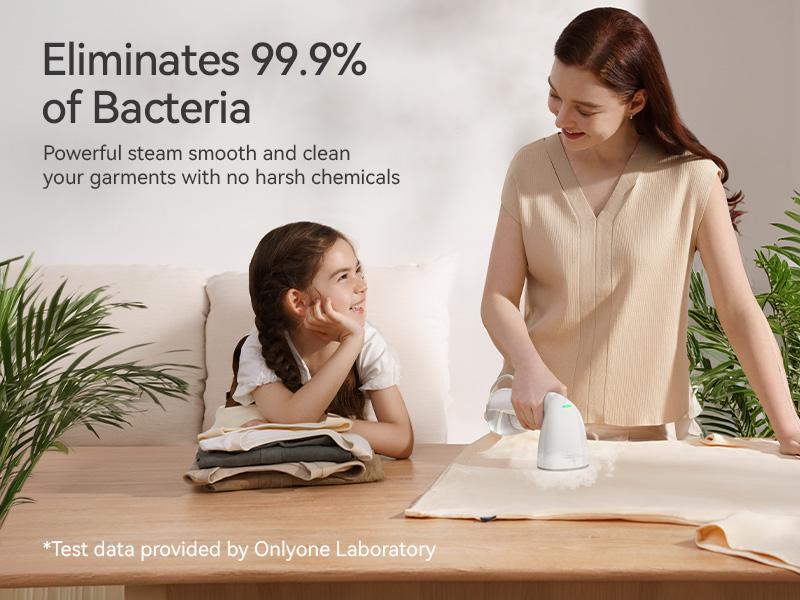 HiLIFE 2024 New Steamer for Clothes,Garment Steamer, Fast Wrinkle Removal,Large Tank, All Fabrics, Easy to Use, Portable Travel rechargeable usb