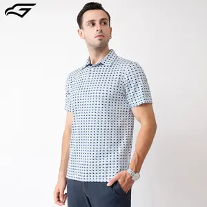 GORENZI Men's Golf Shirts Short Sleeve Moisture Wicking New York Statue of Liberty Patterns Dri Fit Polo Golf Shirts for Men