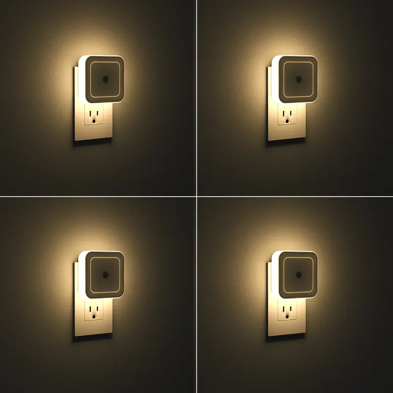 Night Light, Night Lights Plug into Wall 4-Pack, Dusk to Dawn Nightlight, Plug in Night Light Led Night Lights for Bedroom, Bathroom, Hallway Warm White Home Lighting