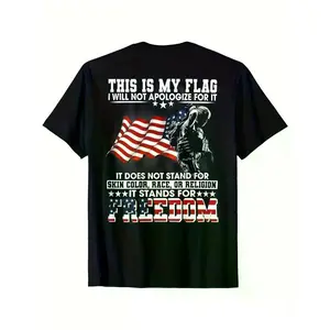 Stand For Freedom Patriotic T-Shirt, American Flag Soldier Graphic Tee, USA Pride Shirt for Men & Women