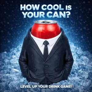 Black Suit Can Holder – Funny Formal Drink Cooler – 3D Printed Beer & Soda Can Koozie – Groomsmen Gift – Party Drink Accessory