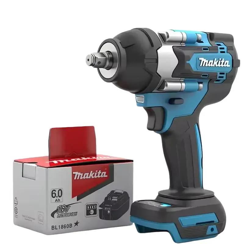 Makita DTW700 18V Brushless High Torque Cordless Impact Wrench Kit - Variable Speed, 700Nm Torque, Durable Ergonomic Grip, Cordless Power Tool for Auto Repair, Construction