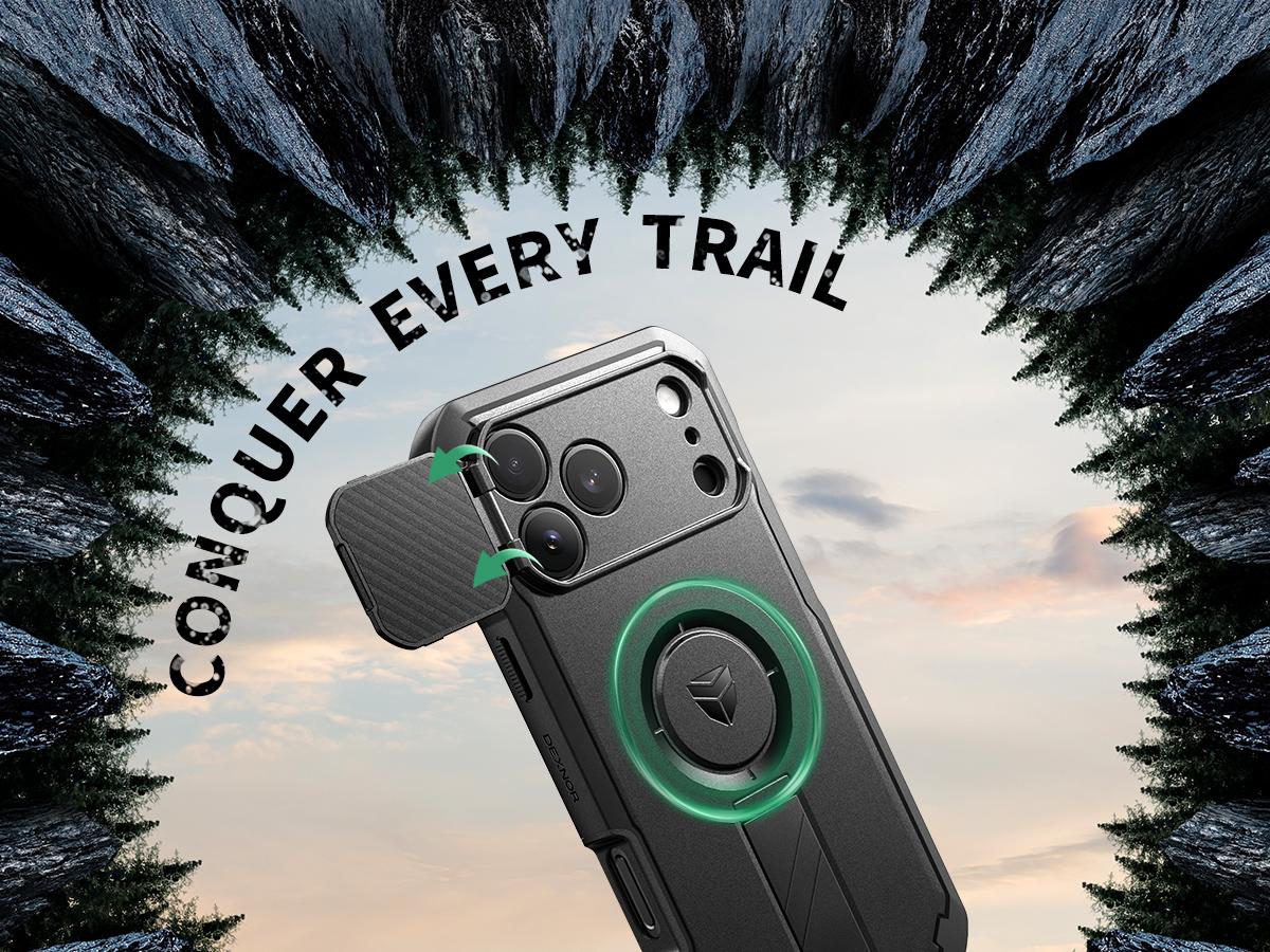 DEXNOR for iPhone 17 Pro Max/17 Air/17 Pro Case with Slide Camera Cover & Adjustable Kickstand & Built-in Screen Protector,Compatible with MagSafe Shockproof Bumper Cases Heavy-Duty Magnetic Protective Cover