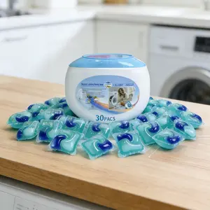 Power 4-in-1 Laundry Detergent Pod Ultra-Concentrated for Tough Odors 30 Pieces Fruity Fragrance Gentle on Skin Easy to Use for Most Machines