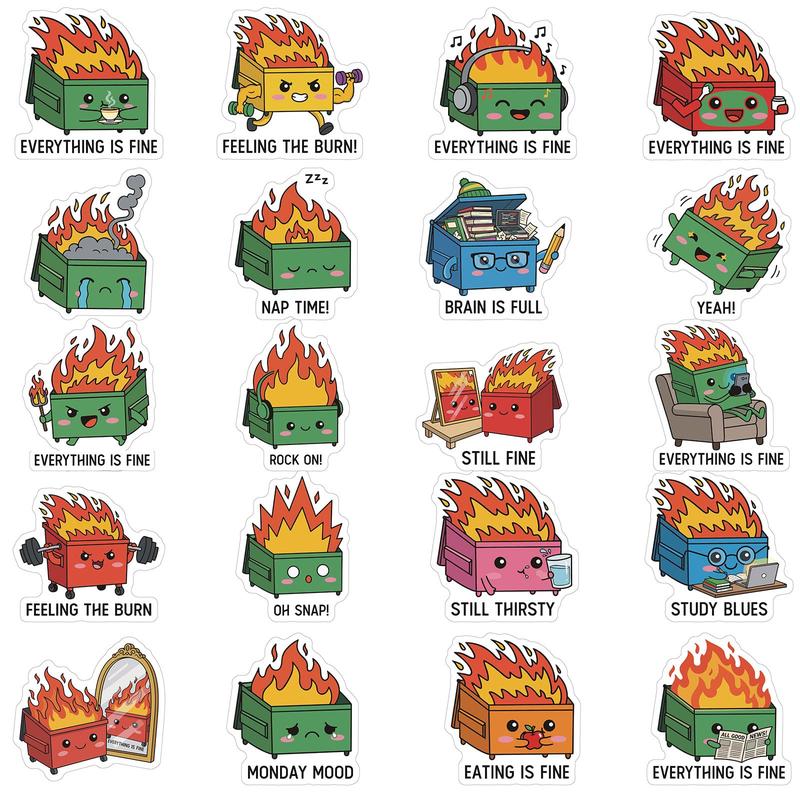 200 Pcs Easter Cartoon Vinyl Stickers Jesus Baseball Bee Golf Soccer Dumpster Fire Meme Waterproof with Positive Quote for Laptop Water Bottles Scrapbook Office Party Gifts