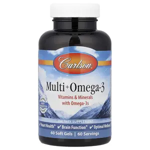Carlson Multi + Omega-3, 60 Soft Gels